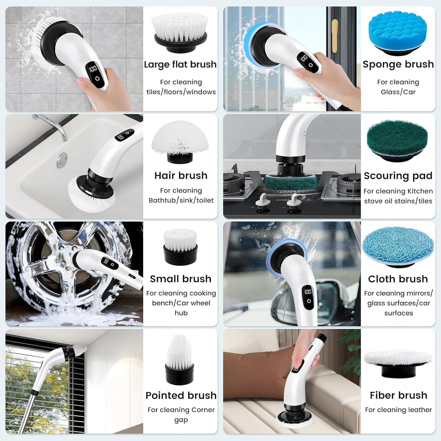 9-in-1 Cordless Electric Spin Scrubber — Clean Smarter, Not Harder
