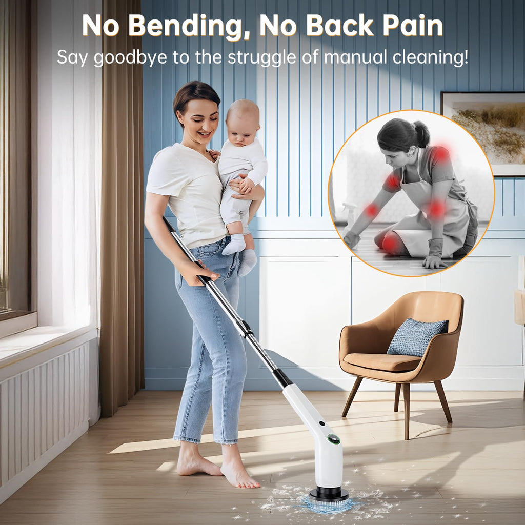 9-in-1 Cordless Electric Spin Scrubber — Clean Smarter, Not Harder