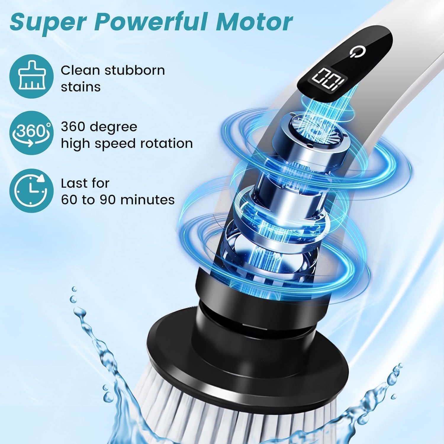 9-in-1 Cordless Electric Spin Scrubber — Clean Smarter, Not Harder